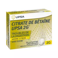 Citrate De Betaïne Upsa 2 G Comprimés Effervescents Sans Sucre Citron 2t/10 à PORT-DE-BOUC