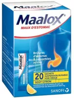 Maalox Maux D'estomac, Suspension Buvable Citron 20 Sachets à PORT-DE-BOUC
